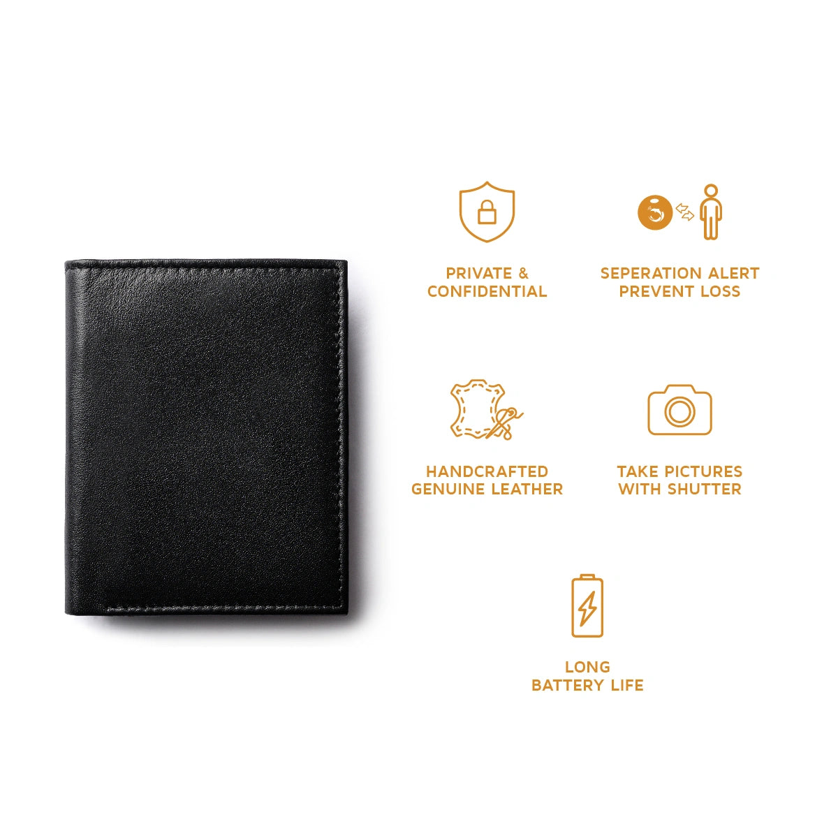Orbit Smart Wallet with Dolphin Sleek tracker showing card slots and tracking feature