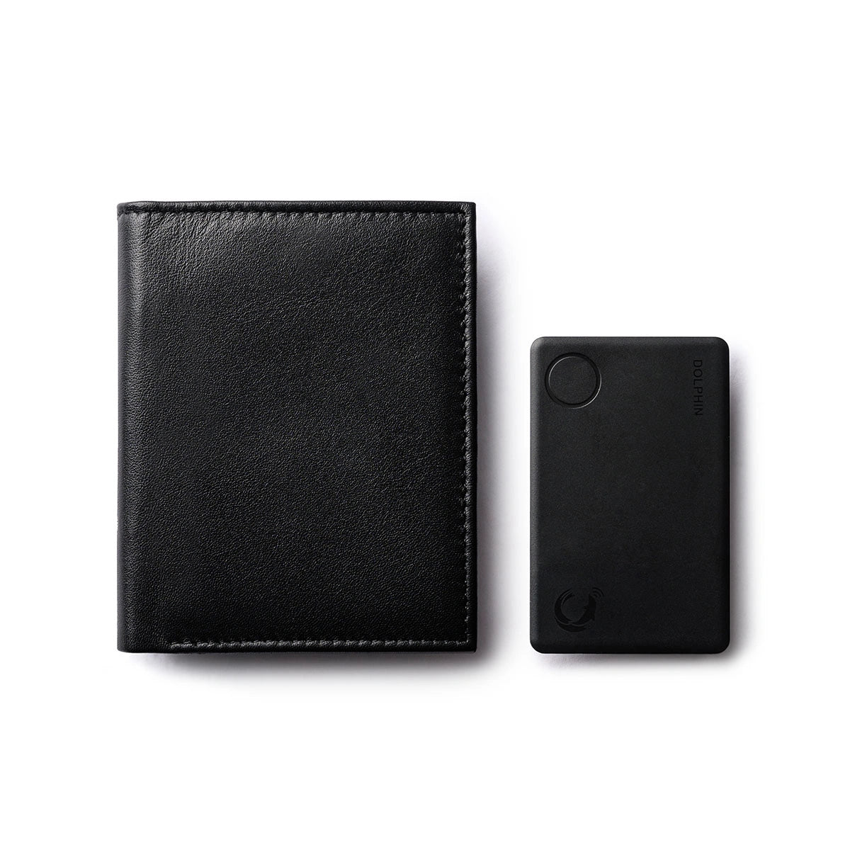 Orbit Smart Wallet with Dolphin Sleek tracker showing card slots and tracking feature