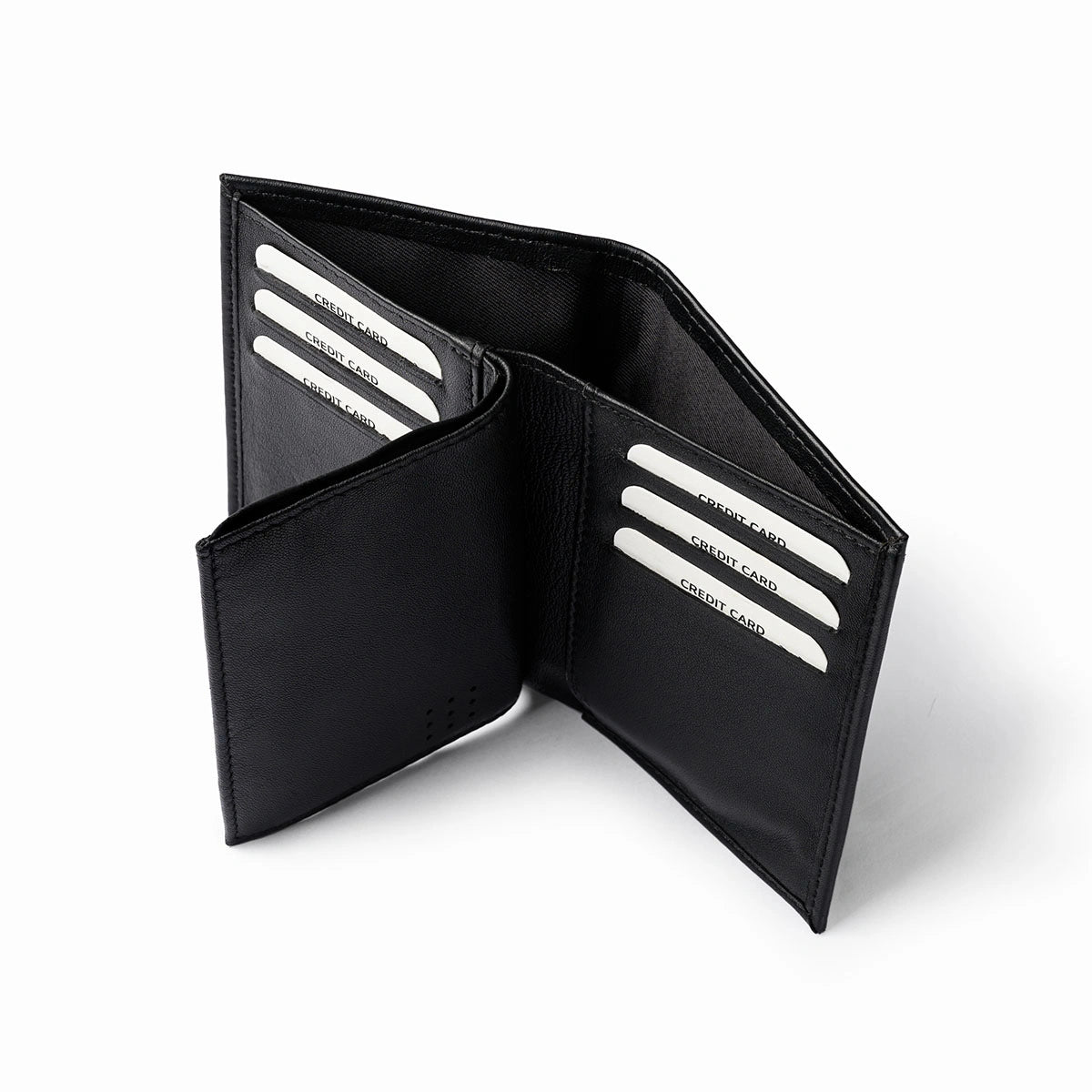 Orbit Smart Wallet with Dolphin Sleek tracker showing card slots and tracking feature