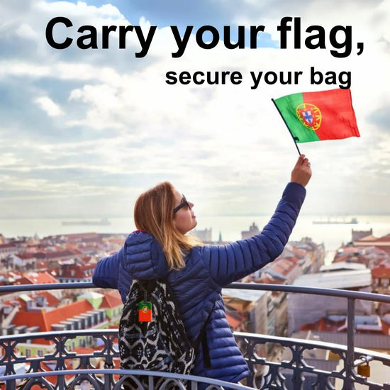 Portugal QR Bag Tag by tag8 with QR code for safety