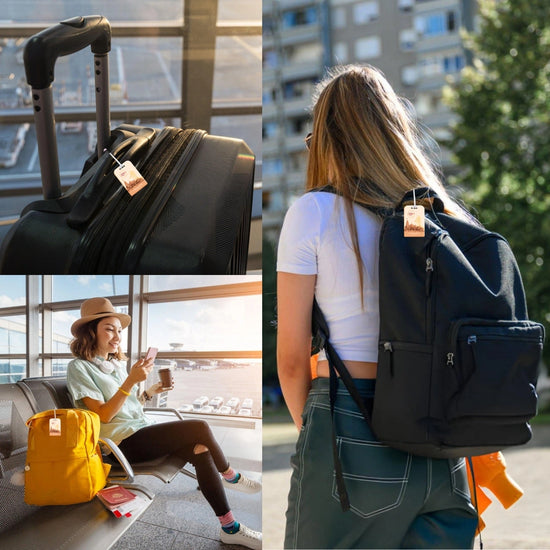 Ram Mandir Ayodhya Luggage QR Tag in brown for quick identification