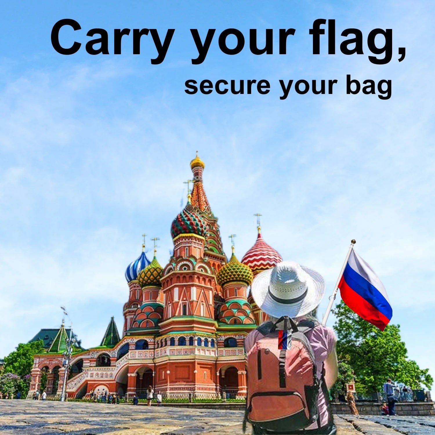 Russia QR Bag Tag by tag8 for luggage security