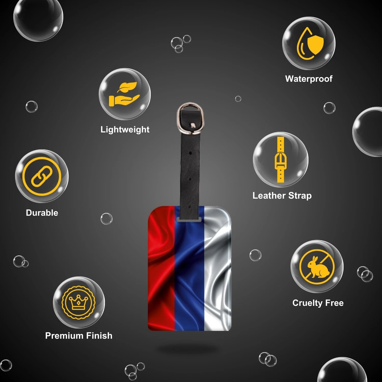 Russia QR Bag Tag by tag8 for luggage security