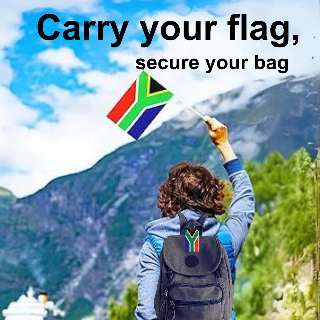 South Africa QR Bag Tag by tag8 with QR code for bag security