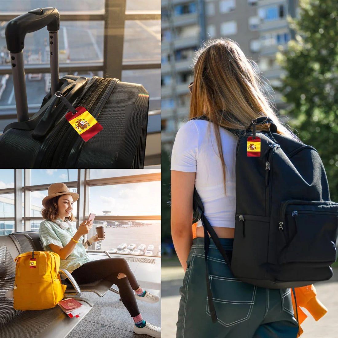 Spain QR Bag Tag by tag8 for luggage tracking