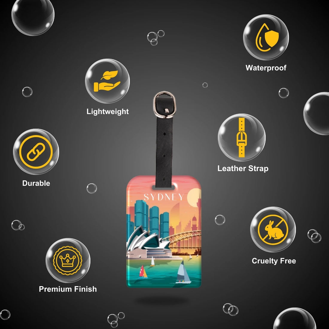 Sydney QR Bag Tag by tag8 for bag security