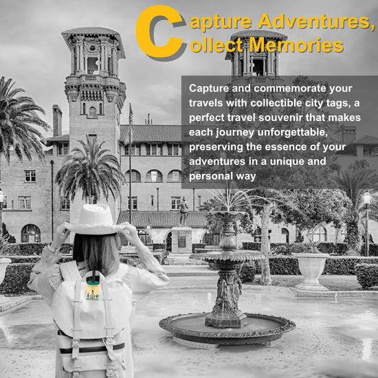 tag8 ST. Augustine FL Bag Tag with elegant design and smart QR code for hassle-free identification and lost & found assistance