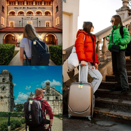 tag8 ST. Augustine FL Bag Tag with elegant design and smart QR code for hassle-free identification and lost & found assistance