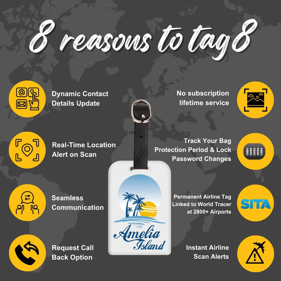 tag8 Amelia Island Tag with elegant design and smart QR code for hassle-free identification and lost & found assistance