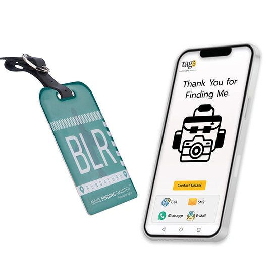 Bengaluru QR Bag Tag by tag8 for luggage tracking