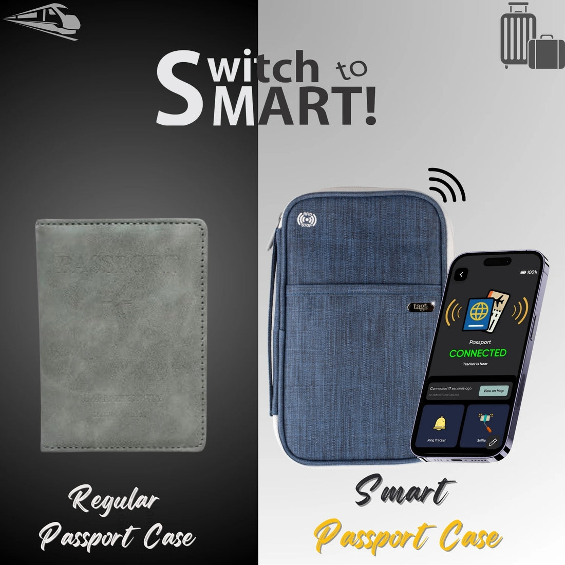 tag8 Canvas Passport Tracker Holder for durable and stylish travel organization and tracking