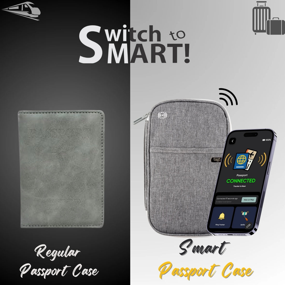 tag8 Canvas Passport Tracker Holder for durable and stylish travel organization and tracking