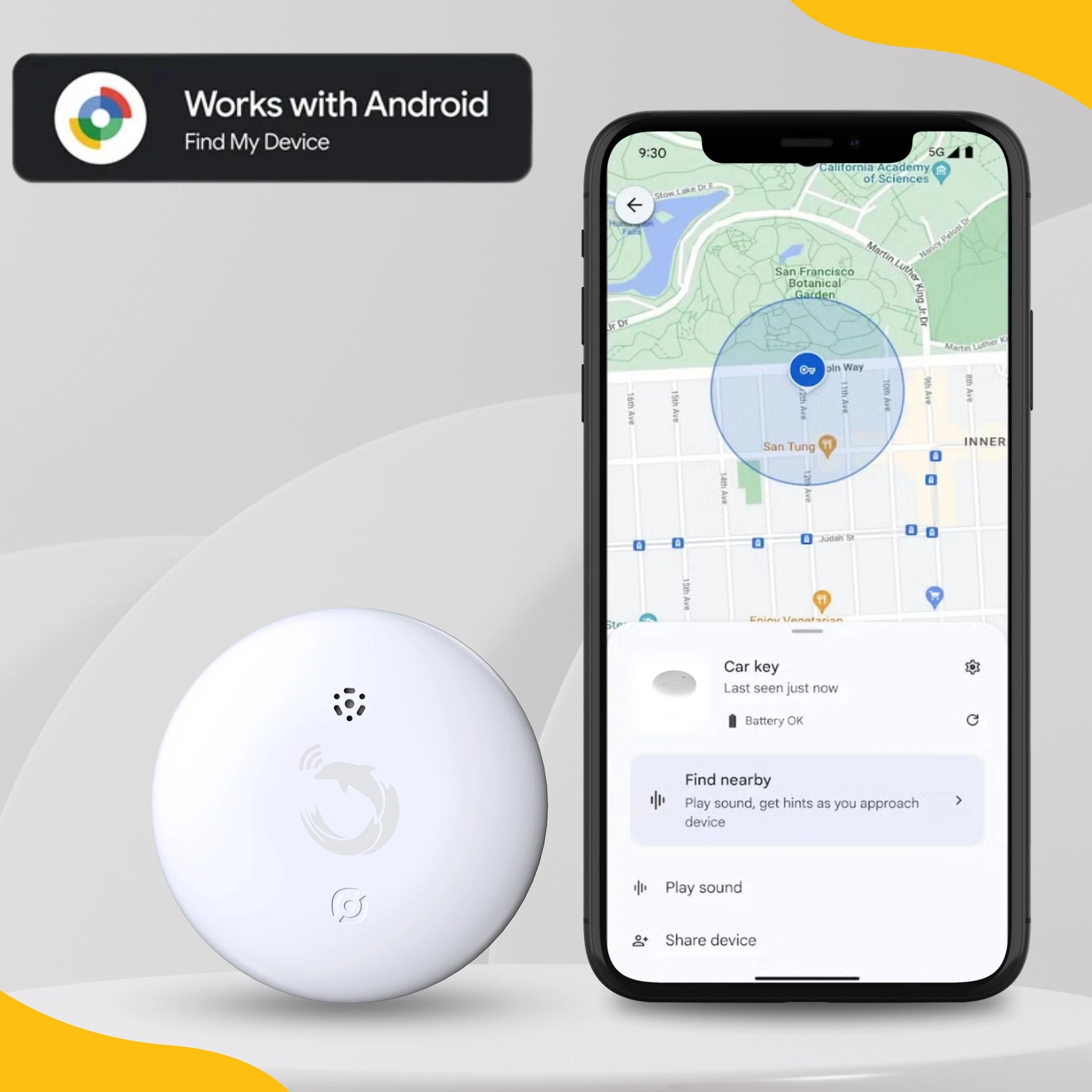 Dolphin Rex Tag with Android Find My support and Bluetooth tracking by tag8