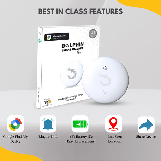 Dolphin Rex Tag with Android Find My support and Bluetooth tracking by tag8
