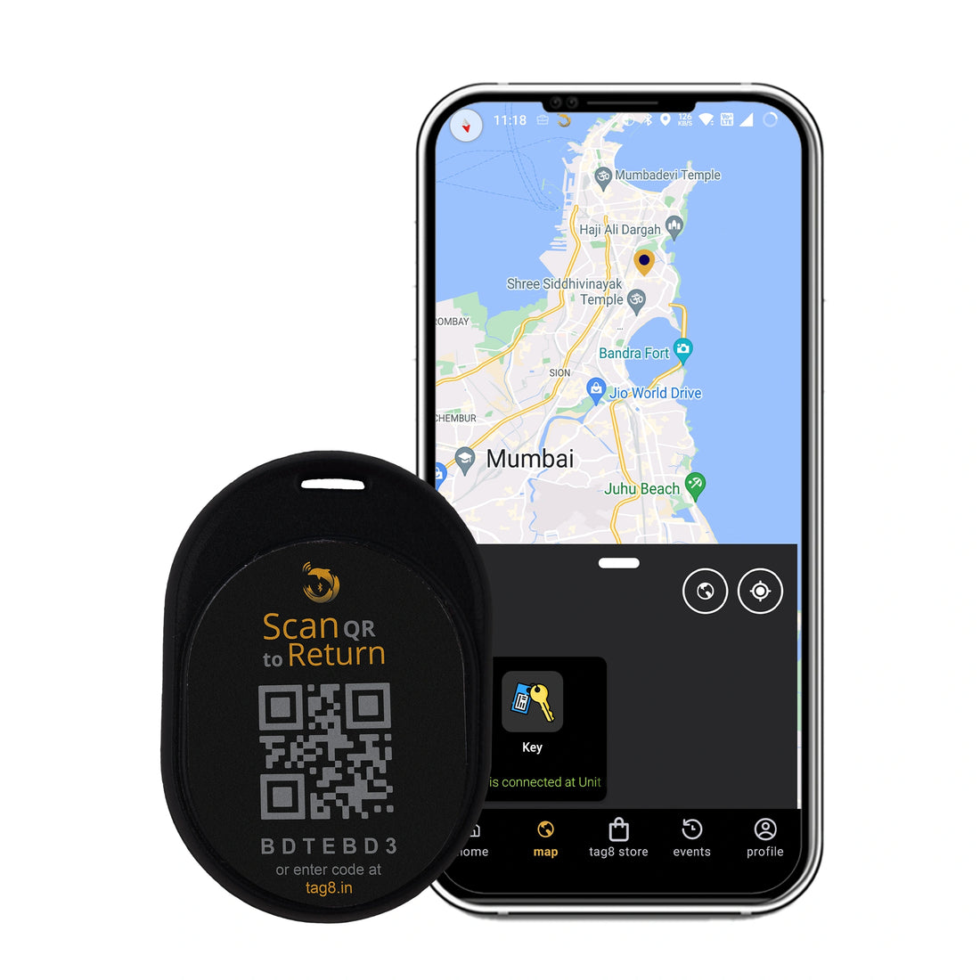 tag8 Dolphin Max Smart Bluetooth Tracker for enhanced tracking and security of valuables