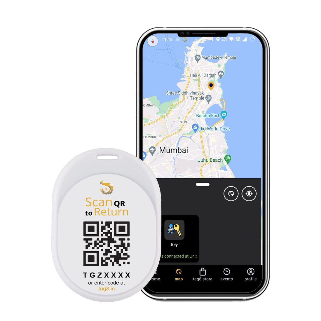 tag8 Dolphin Max Smart Bluetooth Tracker for enhanced tracking and security of valuables