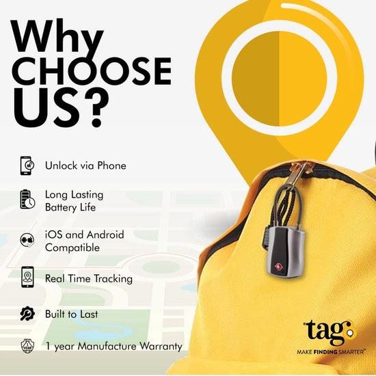 tag8 Dolphin Smart Padlock with Bluetooth tracking for secure and keyless access