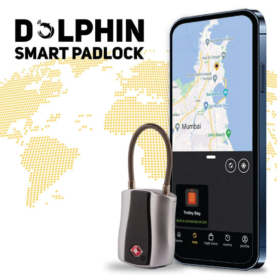 tag8 Dolphin Smart Padlock with Bluetooth tracking for secure and keyless access