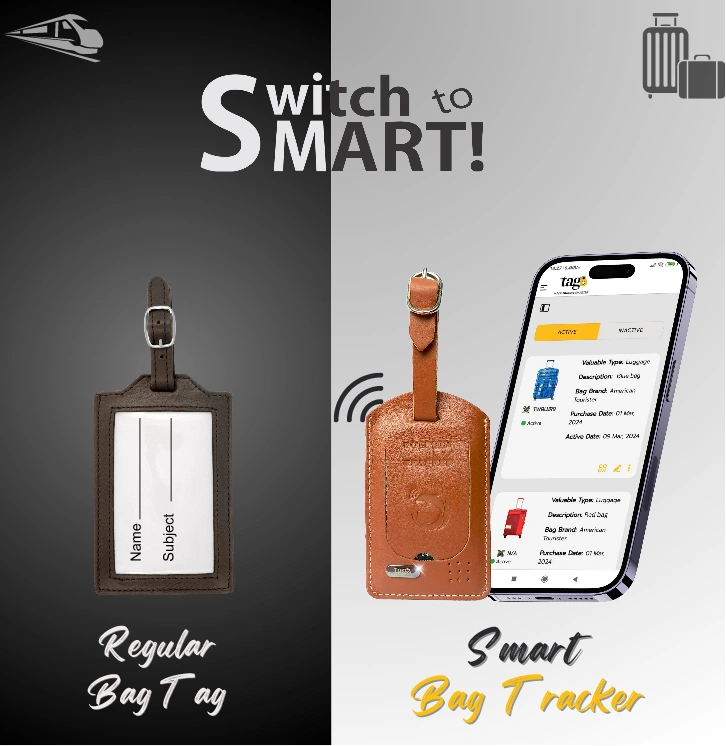 tag8 Dolphin Smart Bag Tracker with Bluetooth tracking for easy location and security of your bags