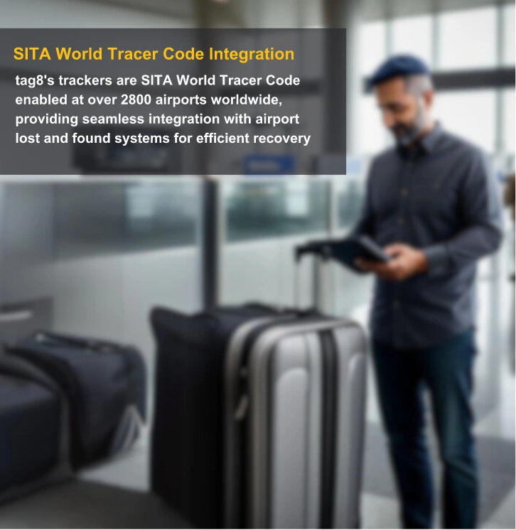 tag8 Dolphin Smart Bag Tracker with Bluetooth tracking for easy location and security of your bags