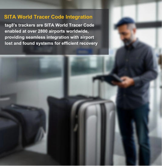 tag8 Dolphin Smart Bag Tracker with Bluetooth tracking for easy location and security of your bags