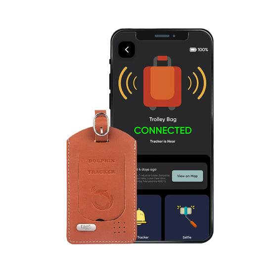 tag8 Dolphin Smart Bag Tracker with Bluetooth tracking for easy location and security of your bags