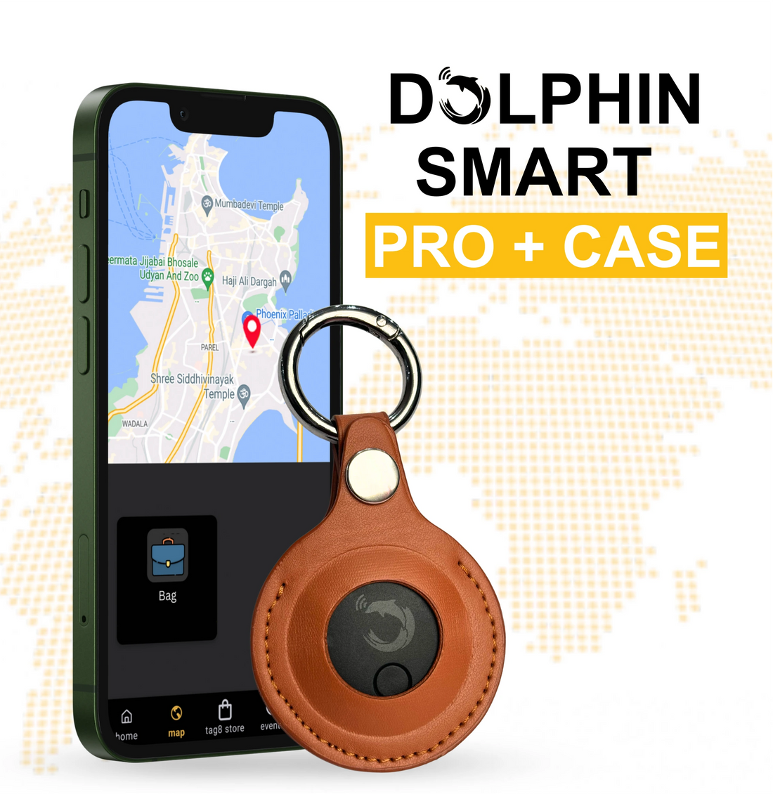 tag8 Dolphin Smart Tracker Pro Case Pack of 2 with Bluetooth tracking and premium protection