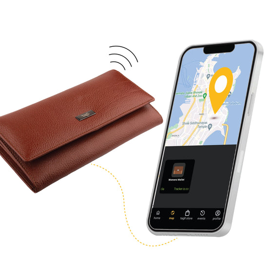 tag8 Dolphin Smart Wallet for Women with Bluetooth Tracker and RFID Protection for secure and stylish travel