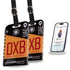 Dubai DXB city-themed smart bag tag with QR code by tag8
