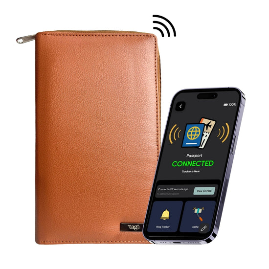 tag8 Family Passport Tracker Holder for organized family travel with smart tracking and secure storage