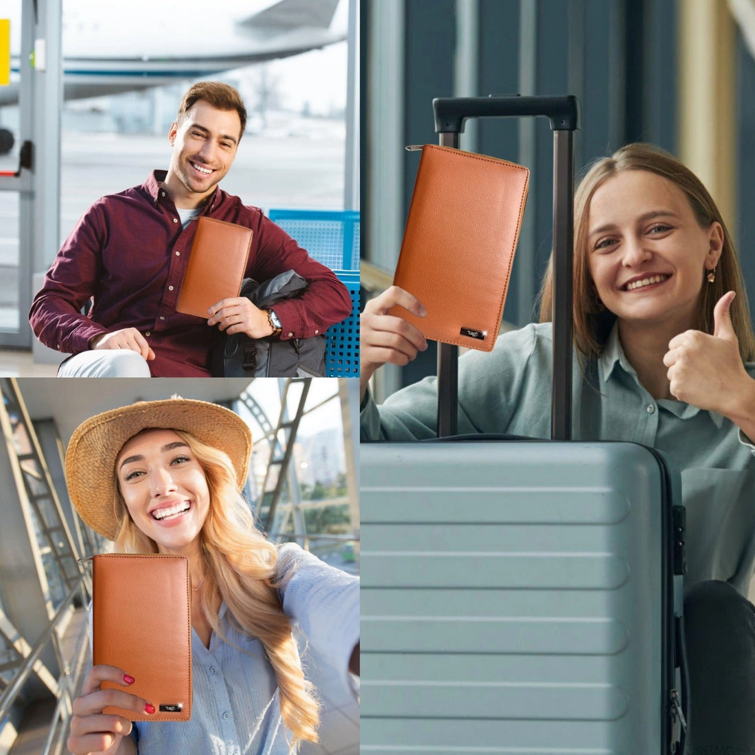 tag8 Family Passport Tracker Holder for organized family travel with smart tracking and secure storage