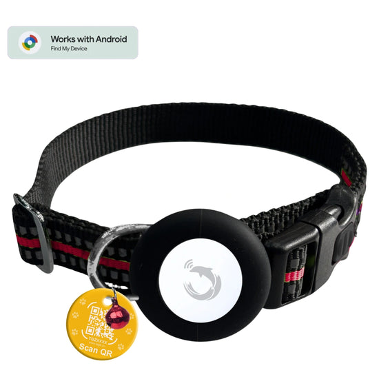Genie Track Smart Pet Collar for Android with QR code and digital ID by tag8