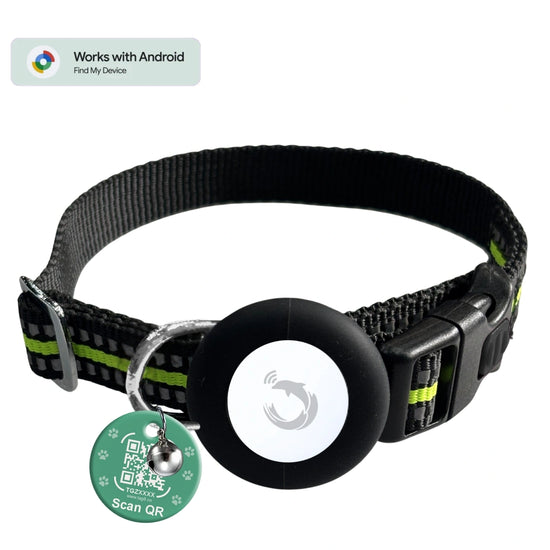Genie Track Smart Pet Collar for Android with QR code and digital ID by tag8