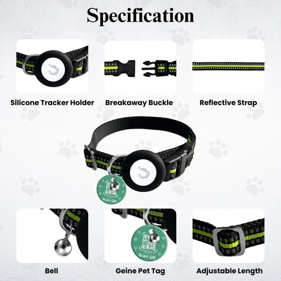 Genie Track Smart Pet Collar for Android with QR code and digital ID by tag8