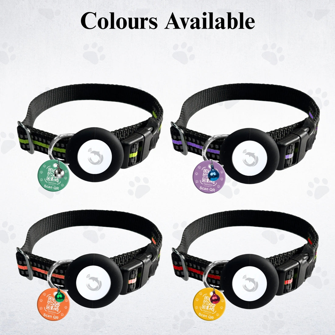 Genie Track Smart Pet Collar for Android with QR code and digital ID by tag8