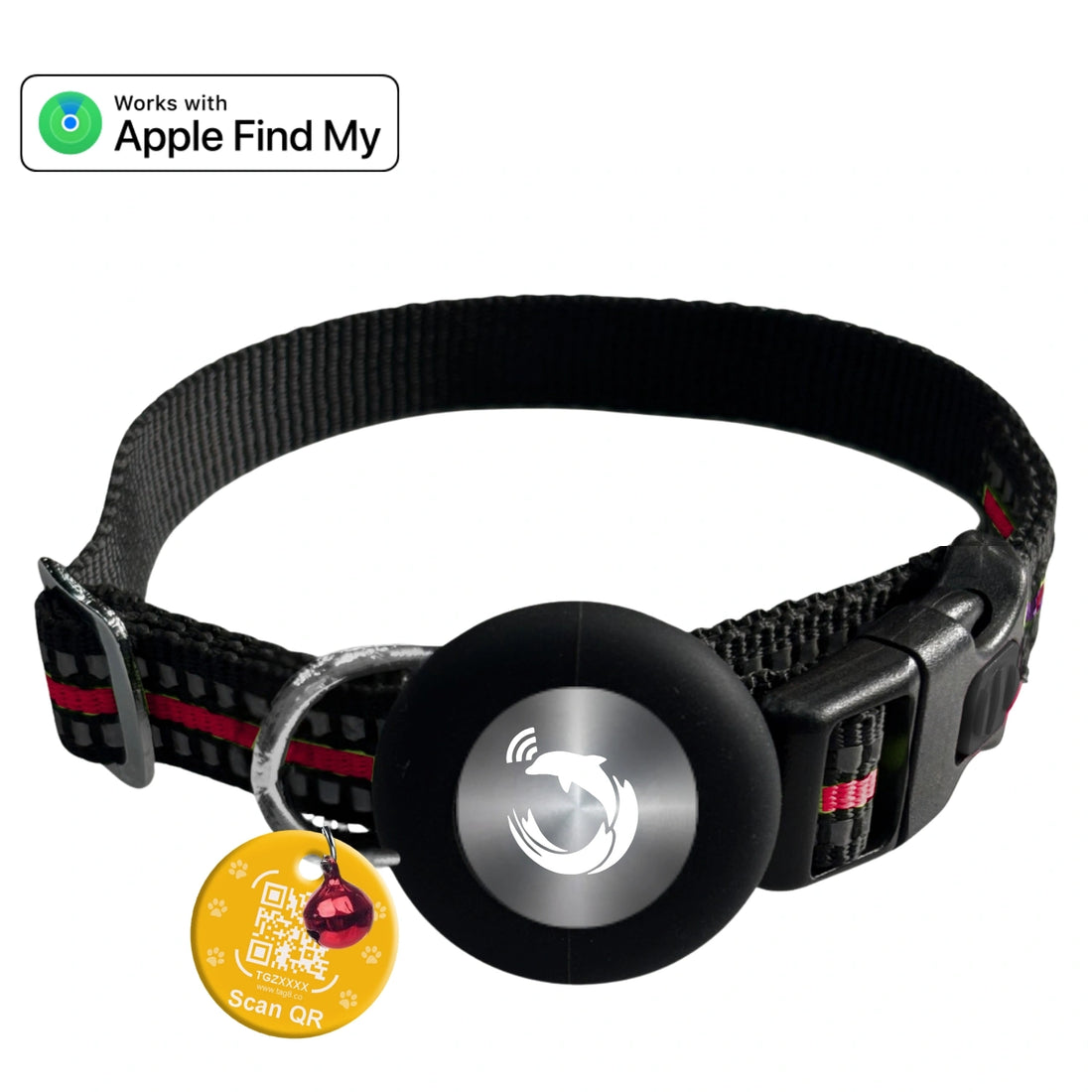 Genie Track Smart Pet Collar for iOS with QR code and digital ID by tag8