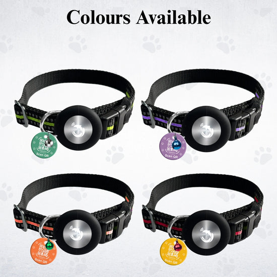 Genie Track Smart Pet Collar for iOS with QR code and digital ID by tag8