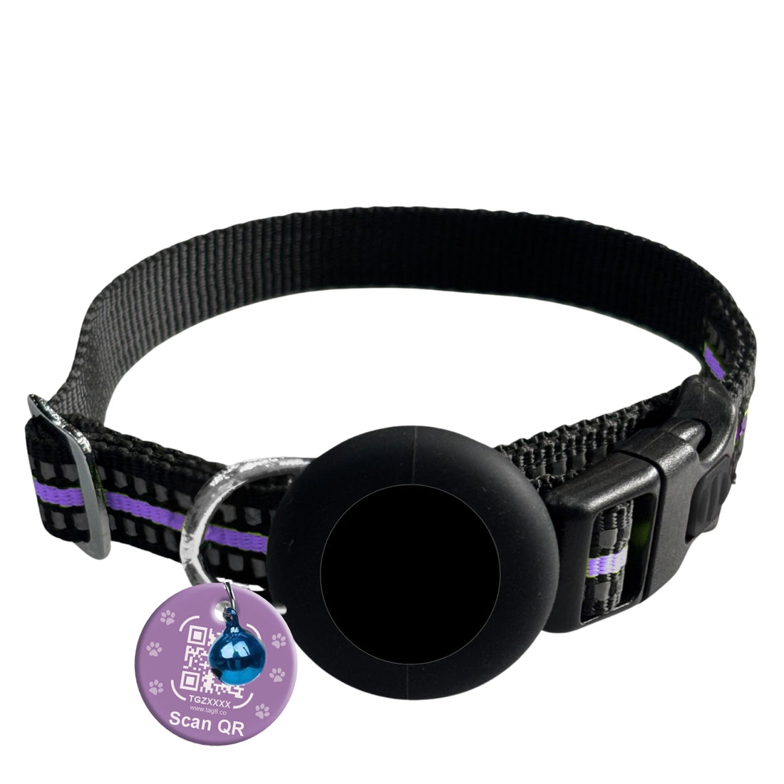 Genie Track Collar for pets with QR code and digital ID by tag8