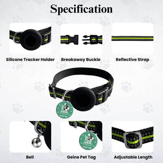 Genie Track Collar for pets with QR code and digital ID by tag8