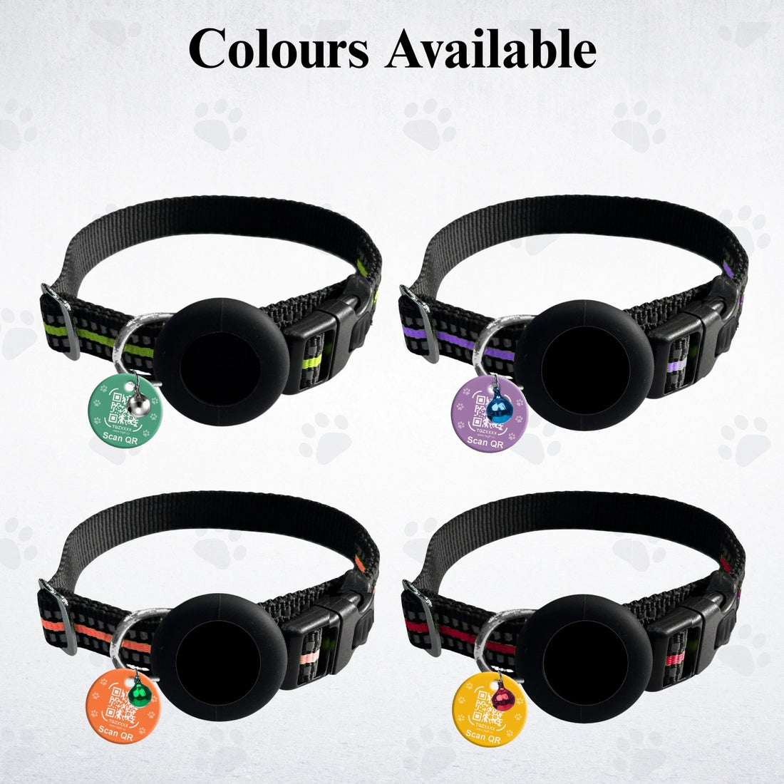 Genie Track Collar for pets with QR code and digital ID by tag8