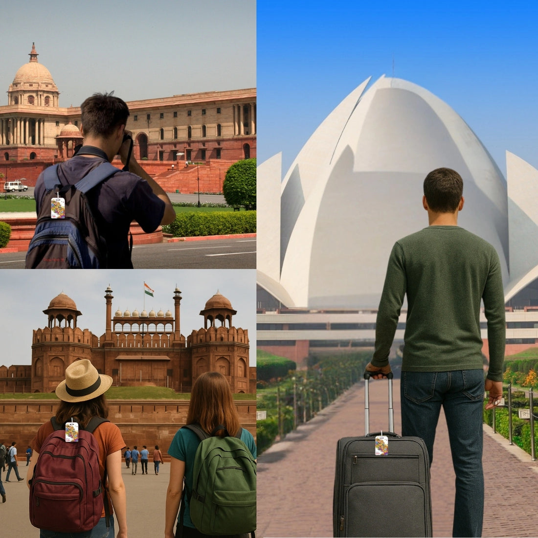 Incredible India culture-themed smart bag security tag with QR code by tag8