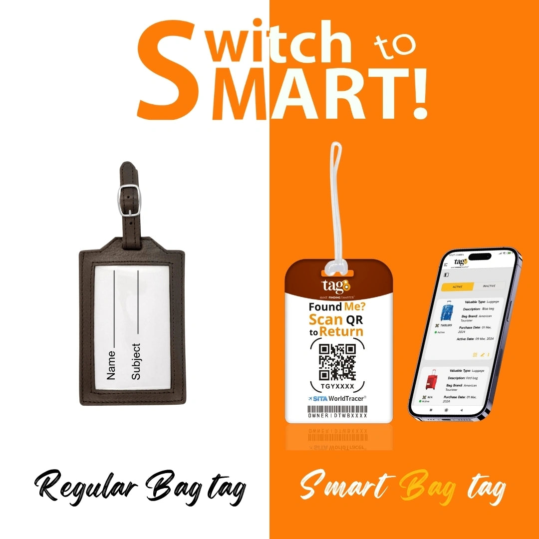 Lord Hanuman Ji smart bag tag pack with digital ID by tag8, airline compliant and SITA-enabled