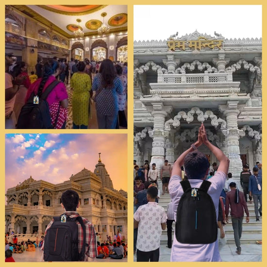 Lord Krishna smart bag tag with QR code by tag8