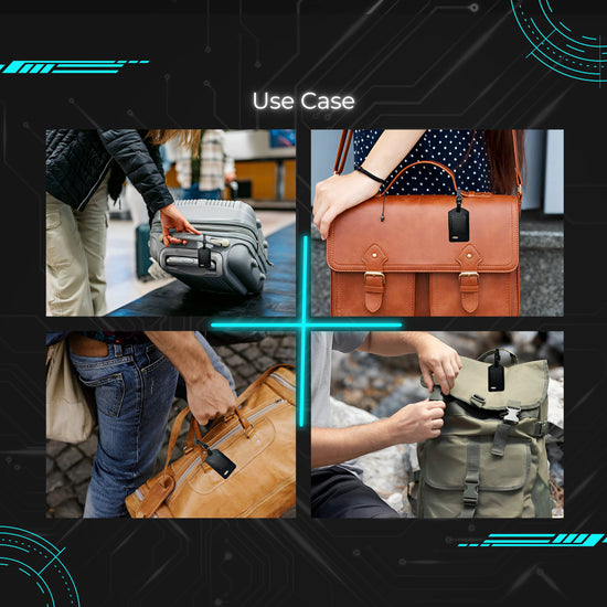 tag8 Luggage Tracker featuring a sleek carbon fiber case for real-time tracking