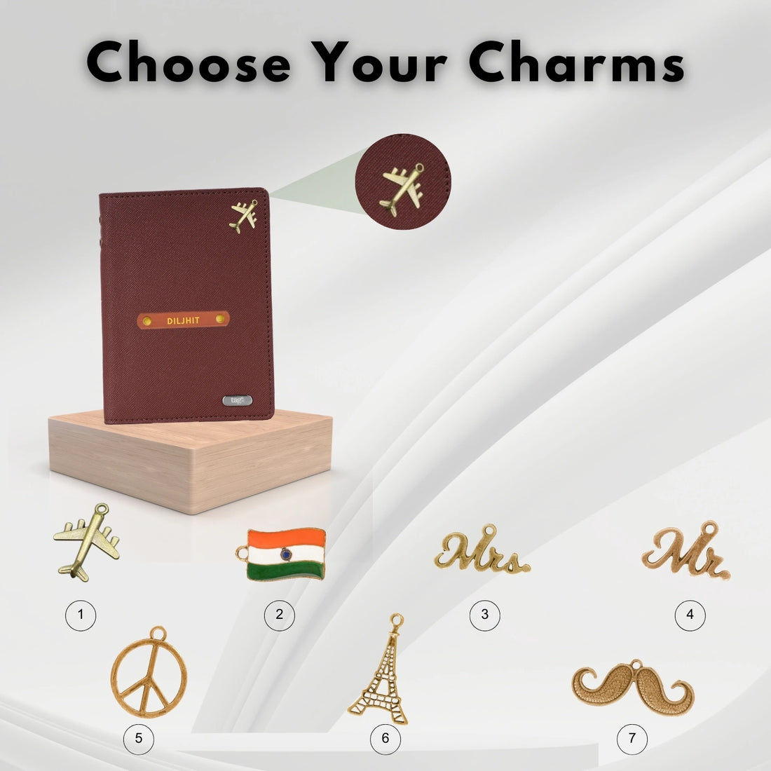 தனிப்பயனாக்கப்பட்ட பெயர் & வசீகரமான தோல் RFID மற்றும் BLE டால்பின் டிராக்கர் பாஸ்போர்ட் கவர் ஹோல்டர்