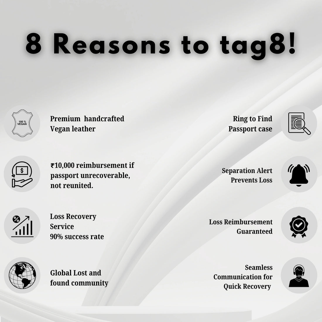 tag8 Genuine Leather Passport Case for premium quality and secure travel organization