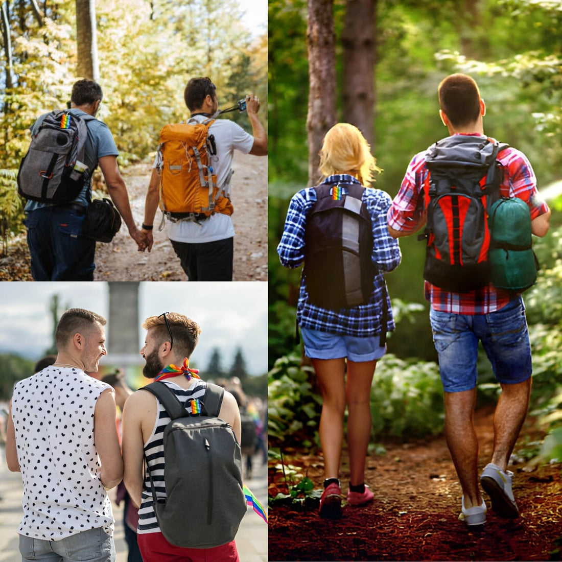 Pride flag smart bag security tag with QR code by tag8