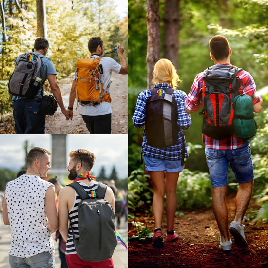 Pride flag smart bag security tag with QR code by tag8