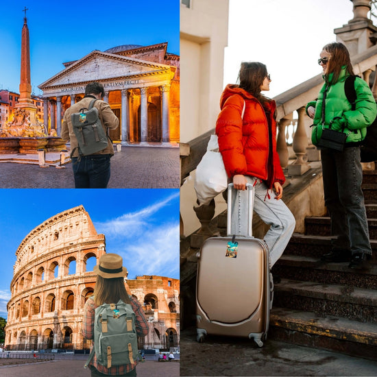 tag8 Rome Bag Tag with elegant design and smart QR code for hassle-free identification and lost & found assistance