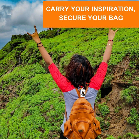 Chhatrapati Shivaji Maharaj white theme smart bag tag with QR code by tag8